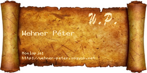 Wehner Péter névjegykártya